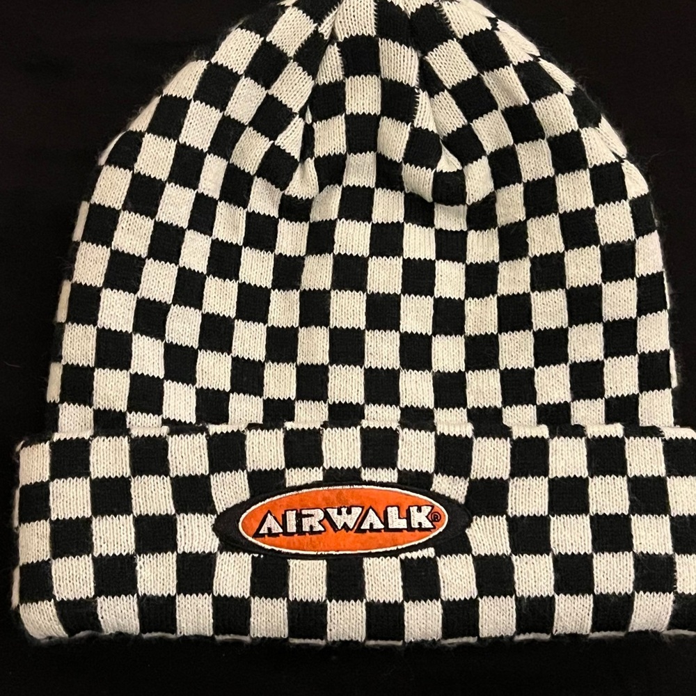 Airwalk Checkered Beanie with Logo